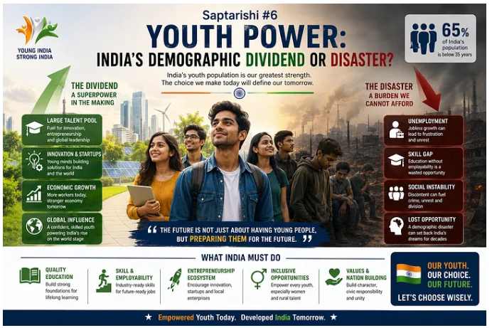 Saptarishi #6 — Youth Power: India’s Demographic Dividend or Disaster?