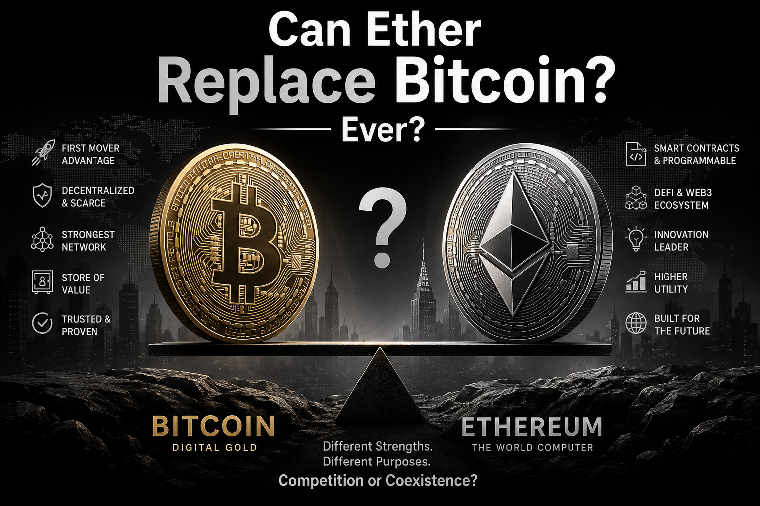 Can Ether Replace Bitcoin? Ever?