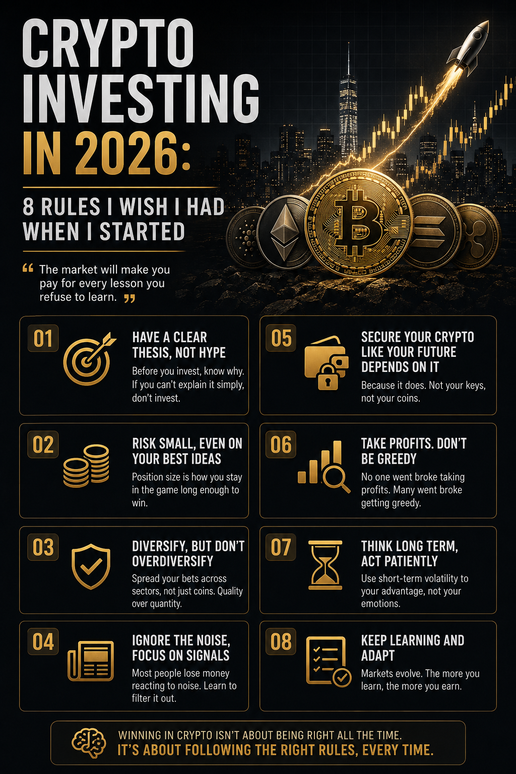 Crypto Investing in 2026: 8 Rules I Wish I Had When I Started
