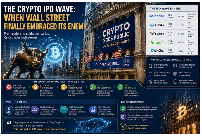 The Crypto IPO Wave: When Wall Street Finally Embraced Its Enemy