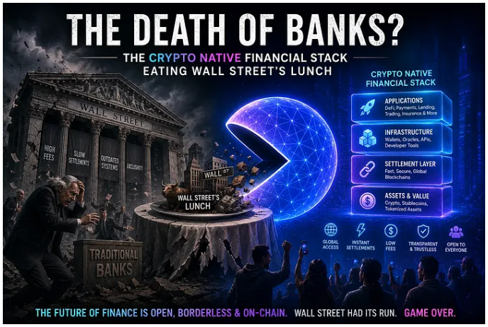 The Death of Banks? The Crypto Native Financial Stack Eating Wall Street’s Lunch