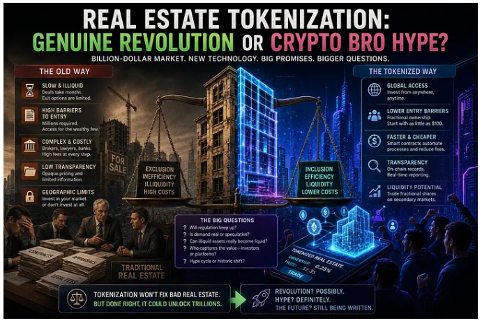 Real Estate Tokenization: Genuine Revolution or Crypto Bro Hype?